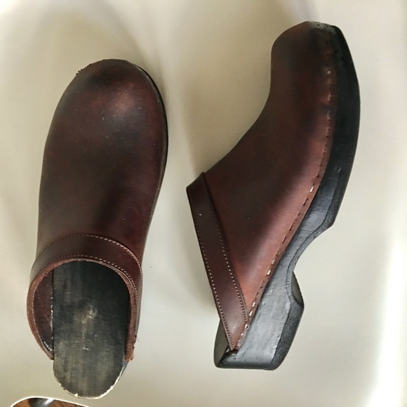 Sven Clogs Brown Nubuck Leather Size 40 - Picture 3 of 11